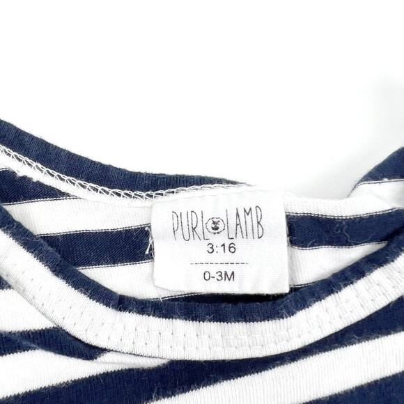 Purl Lamb Striped Knot Gown - Picture 5 of 8